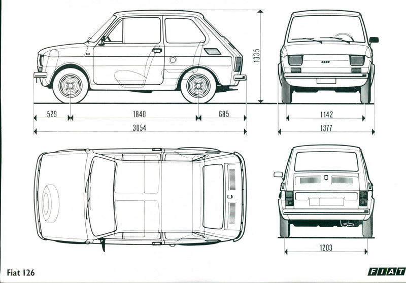 Fiat 126 - Vintage Photograph