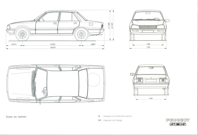 1979 Peugeot 505 - Vintage Photograph
