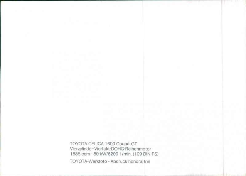 Toyota Celica 1600 Coupé GT - Vintage Photograph