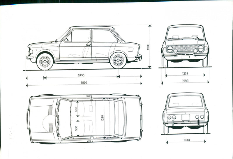 Fiat 128 - Vintage Photograph