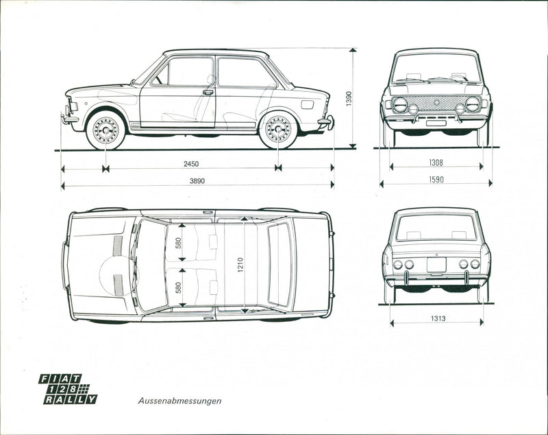 Fiat 128 - Vintage Photograph