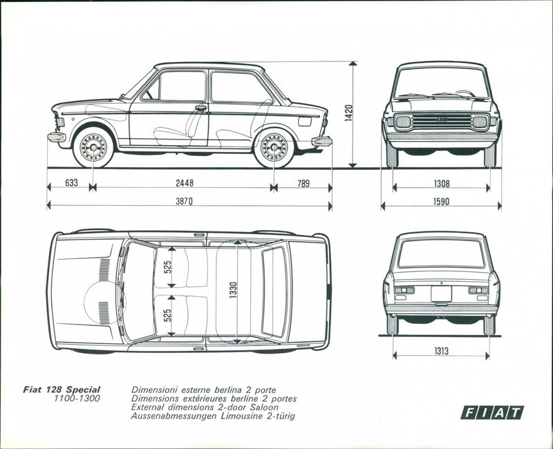 Fiat 128 - Vintage Photograph