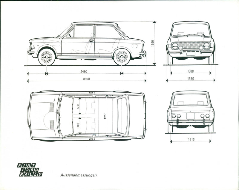 Fiat 128 - Vintage Photograph