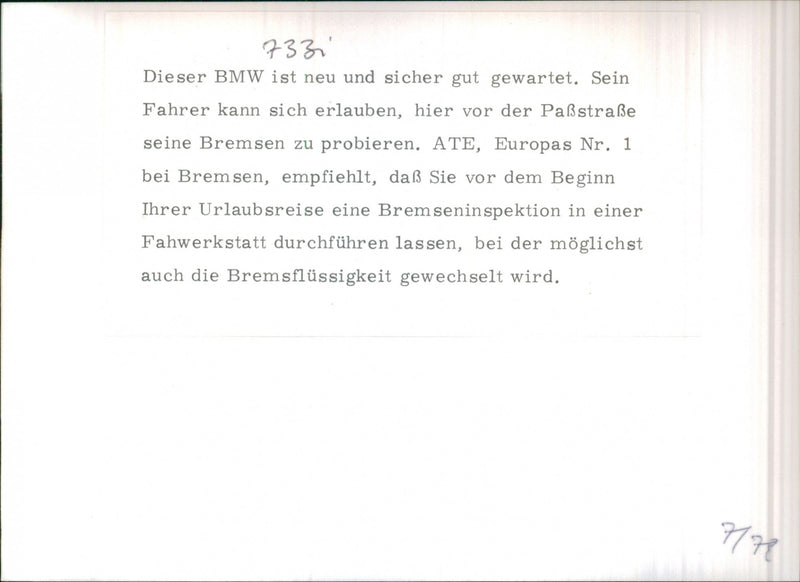 BMW 733i - Vintage Photograph