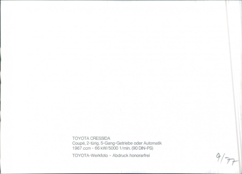 Toyota Cressida - Vintage Photograph