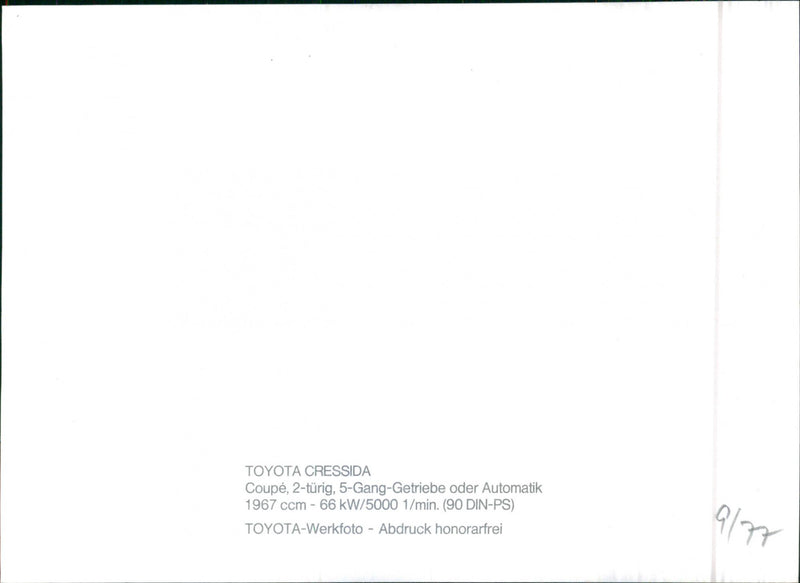 Toyota Cressida - Vintage Photograph