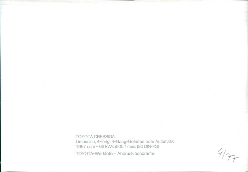 Toyota Cressida Limousine 1967. - Vintage Photograph