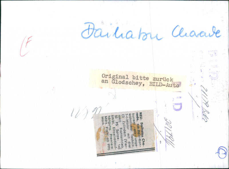 Daihatsu Charade - Vintage Photograph