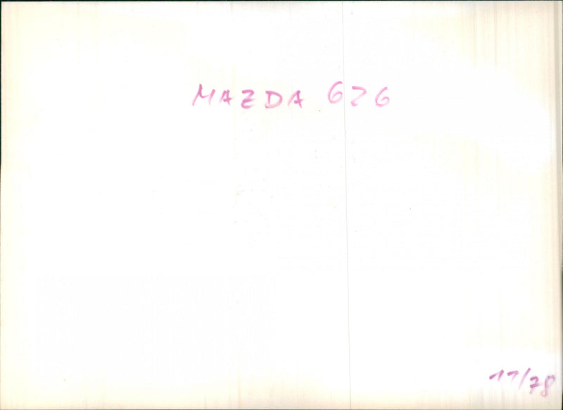 Mazda 626 - Vintage Photograph