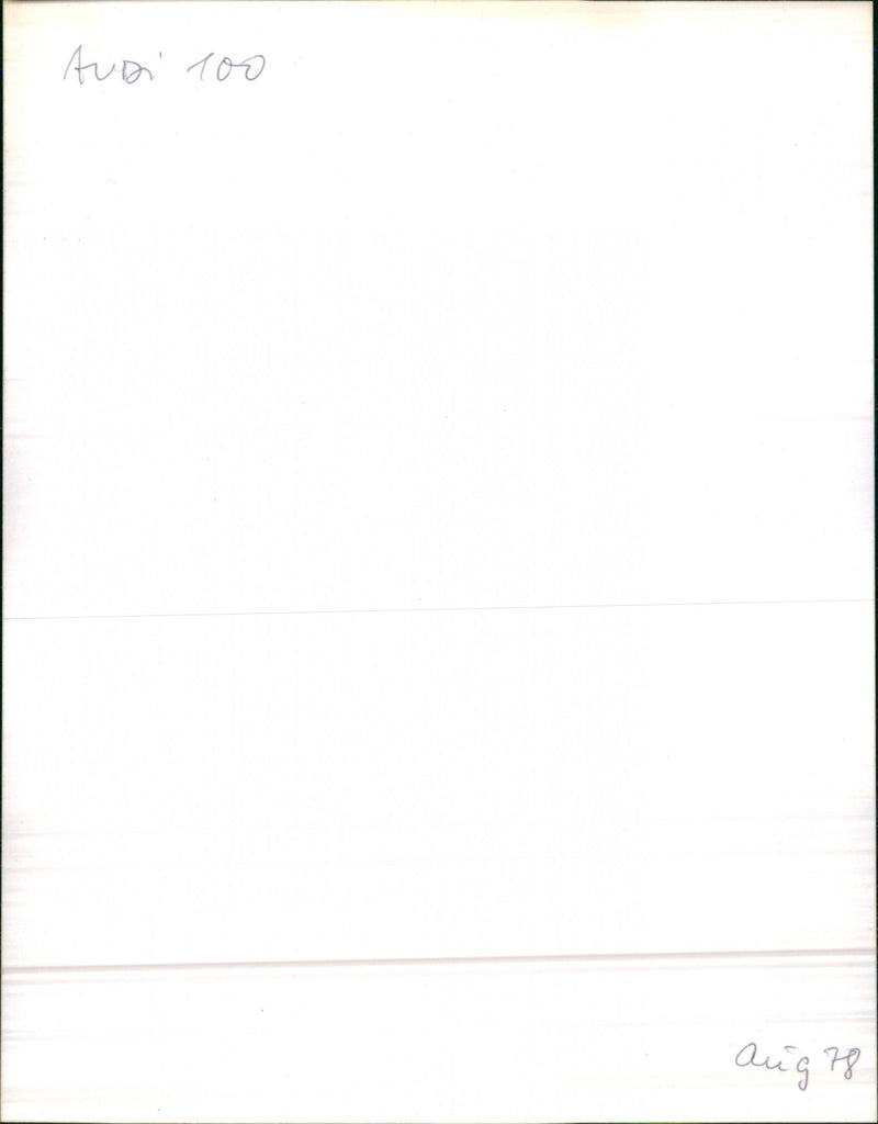 Audi 100 - Vintage Photograph