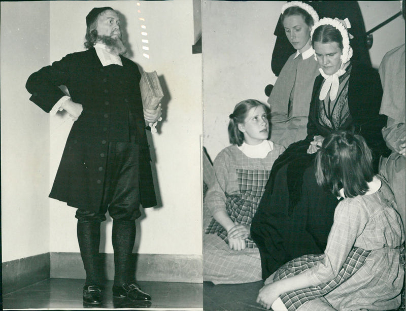 Scenes from the Swedish Nurses' Association's chronicle game in the Concert Hall - Vintage Photograph