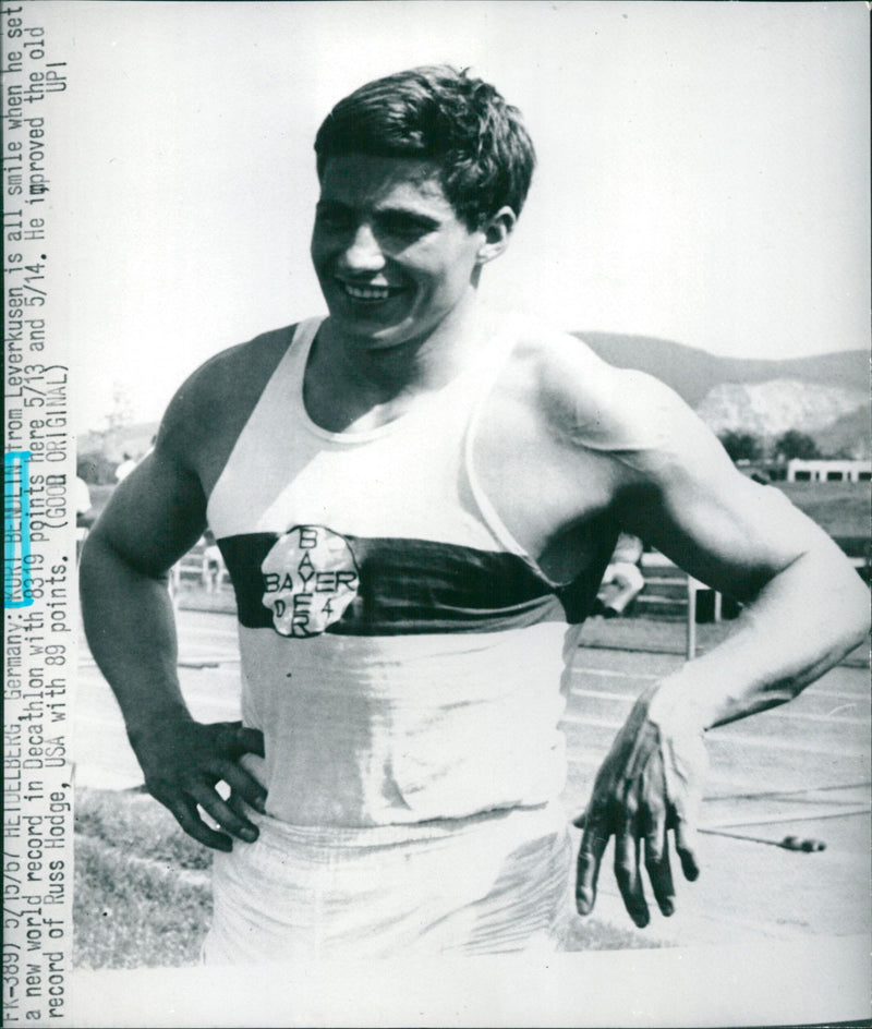 Kurt Bendlin, decathlete - Vintage Photograph