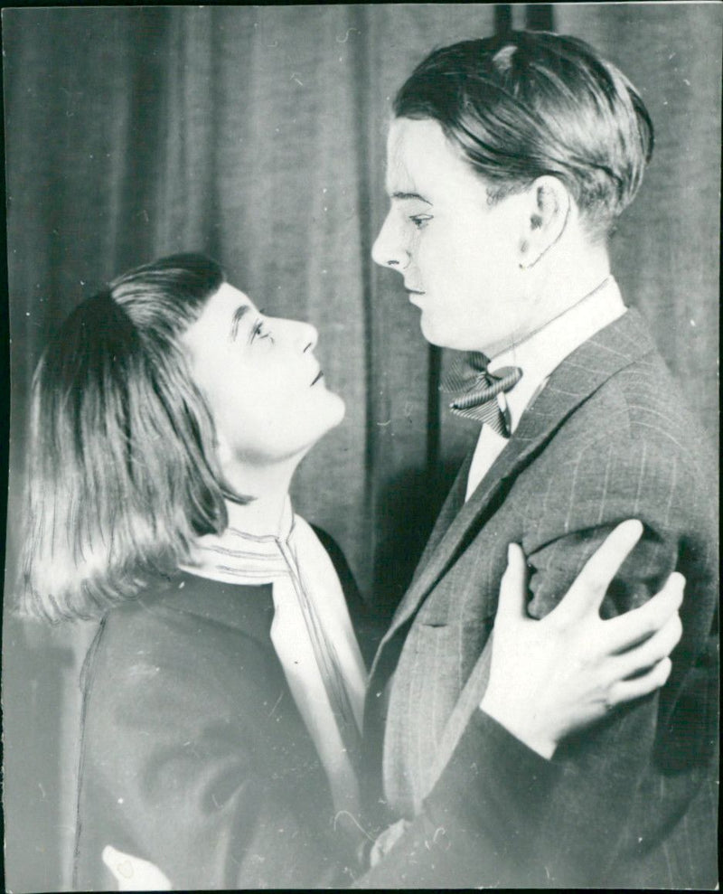 Birgitta Ekvall and Claes Falkenberg in "Vinkruset" - Vintage Photograph