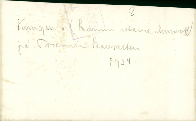 King Gustaf V and Chamberlain Aminoff at the Toscanini concert - Vintage Photograph