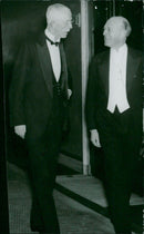 King Gustaf V and Chamberlain Aminoff at the Toscanini concert - Vintage Photograph