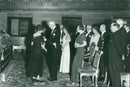 King Gustaf V awards medals at Postsparbanken's anniversary party in the Concert Hall - Vintage Photograph