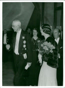 King Gustaf V at the Academy of Music's Day - Vintage Photograph