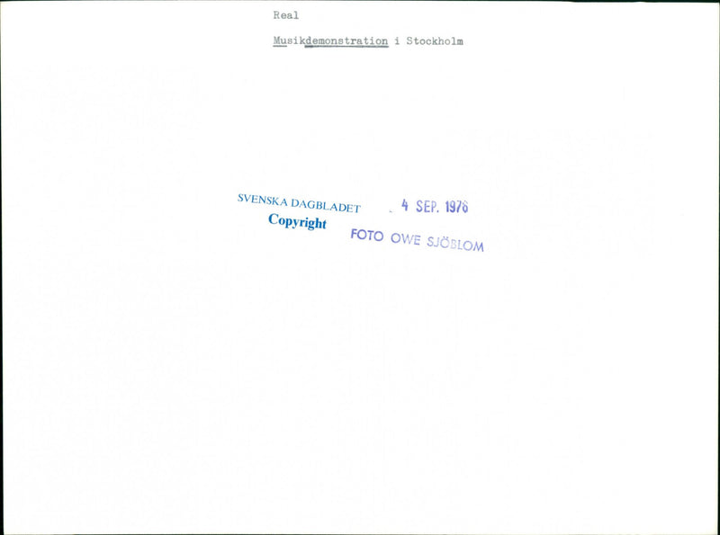 A music demonstration in Stockholm - Vintage Photograph