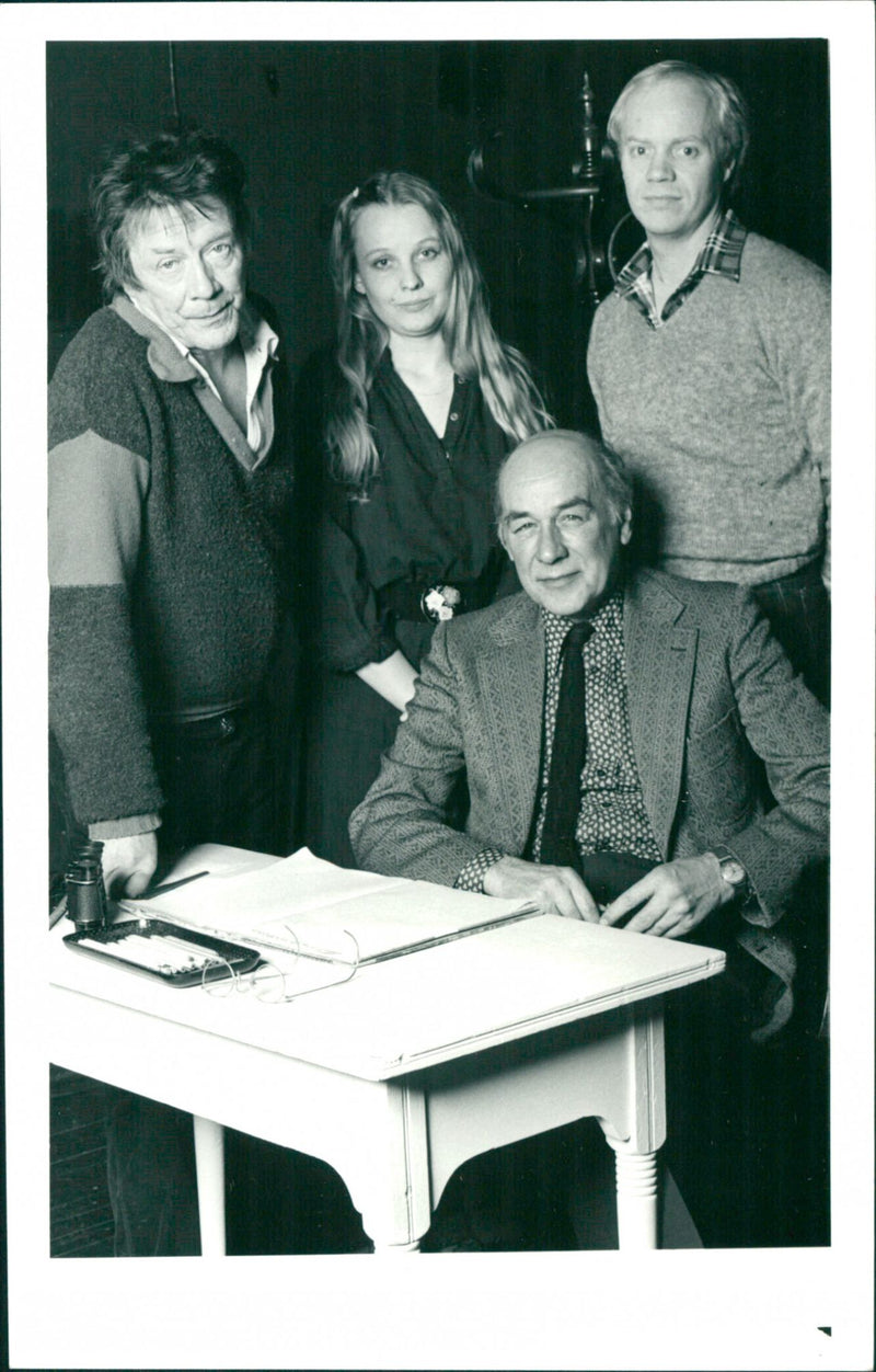 Allan Edwall, Olof Bergström, Anna-Carin Franzén and Christer Rahm. - Vintage Photograph