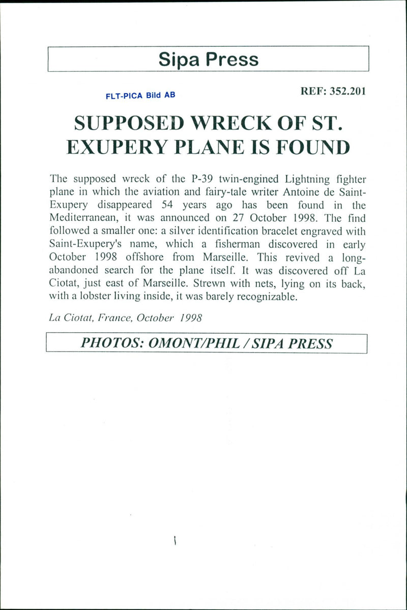 1998 SIPA REF PRESS FRANCE EARLY LIGHTNING WRITER - Vintage Photograph