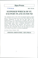 1998 PICA HAS NOTIFICATION TWIN DISCO EARLY LIGHTNING FRANCE PRESS WRITER - Vintage Photograph