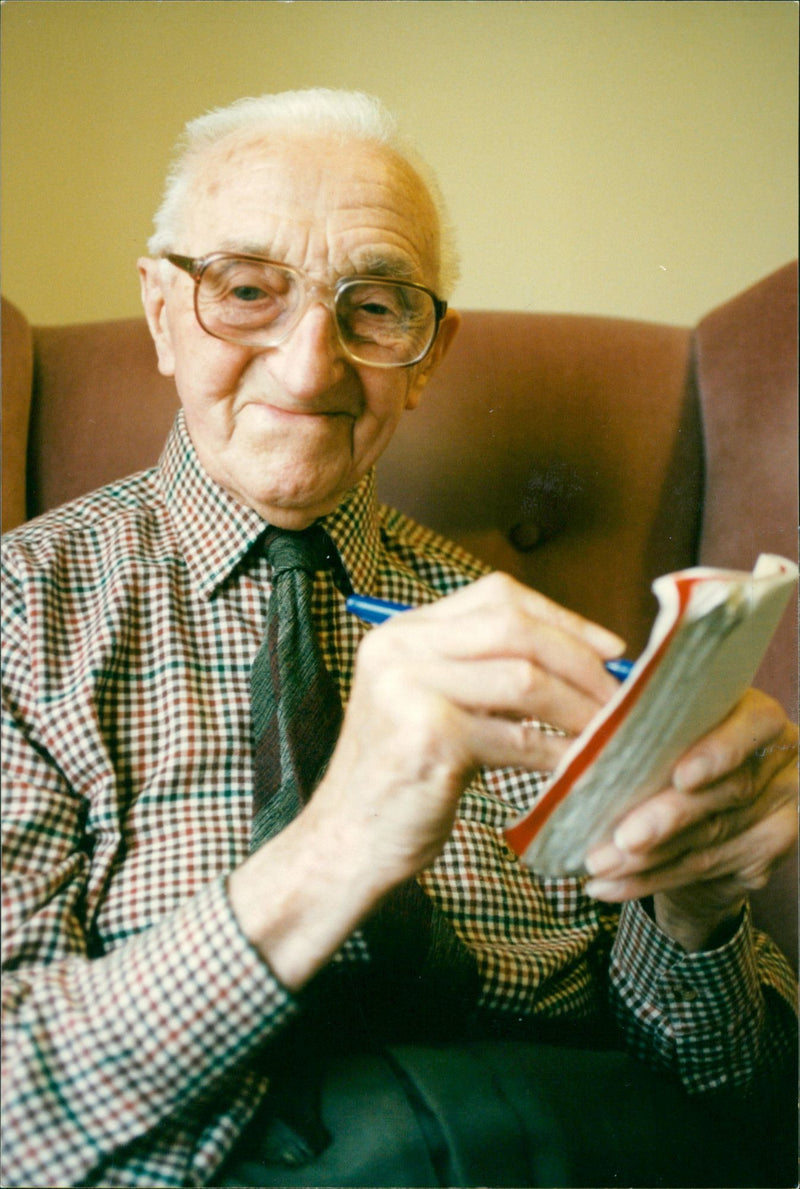 1996 BLACK WHITE WRITER - Vintage Photograph