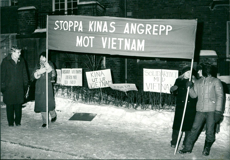 Demonstration against China - Vintage Photograph