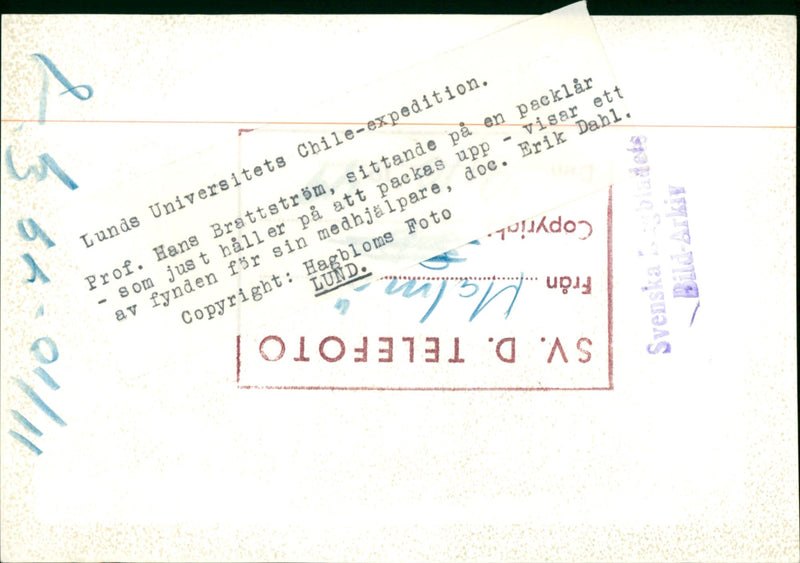 Lund University Chile Expedition 1949 - Vintage Photograph