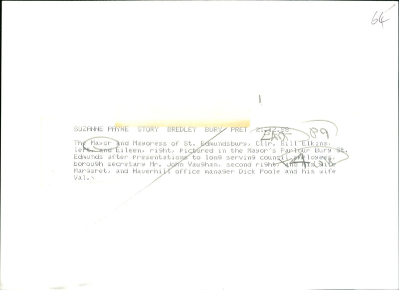 Bill Elkins and his wife Eileen, John Baughan, and his wife Margaret, and Dick Poole and his wife Val. - Vintage Photograph