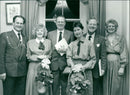 Bill Elkins and his wife Eileen, John Baughan, and his wife Margaret, and Dick Poole and his wife Val. - Vintage Photograph