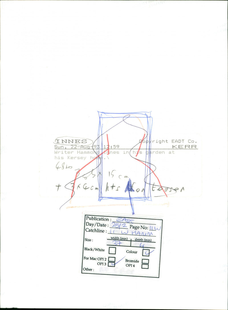 BLACK WHITE WRITER - Vintage Photograph