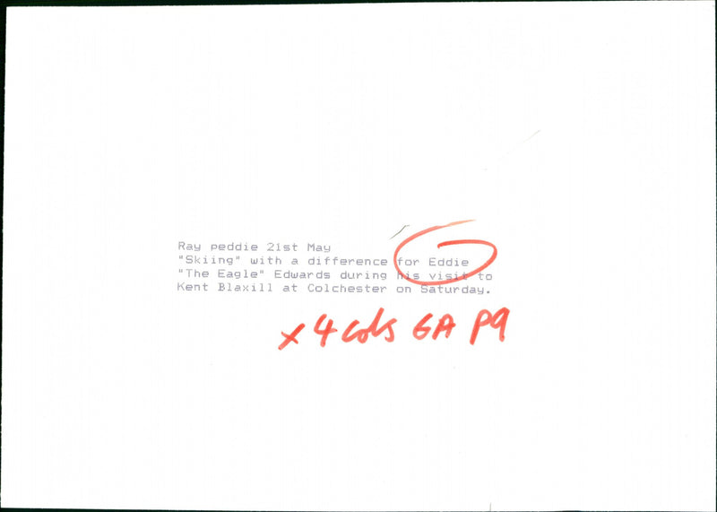 Michael Eddie Edwards - Vintage Photograph