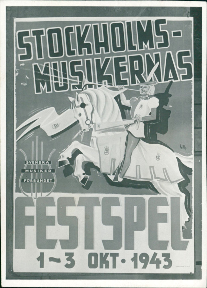 The Stockholm Music Festivals poster - Vintage Photograph