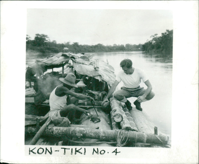 Expeditions and research trips, Kon-Tiki 4 - Vintage Photograph