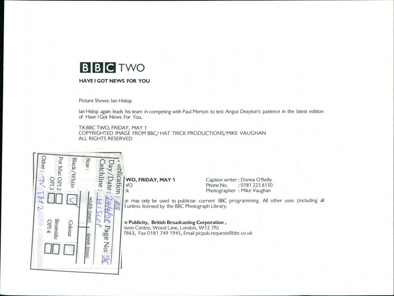 PAUL BRITISH IMAGE WRITER INCLUDING - Vintage Photograph