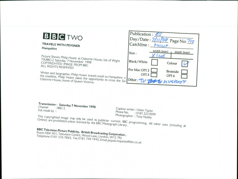 BRITISH IMAGE QUEEN WRITER TELEVISION - Vintage Photograph