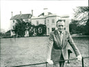 Valerian Wellesley, 8th Duke of Wellington in the garden of his home Stratfield Saye - Vintage Photograph