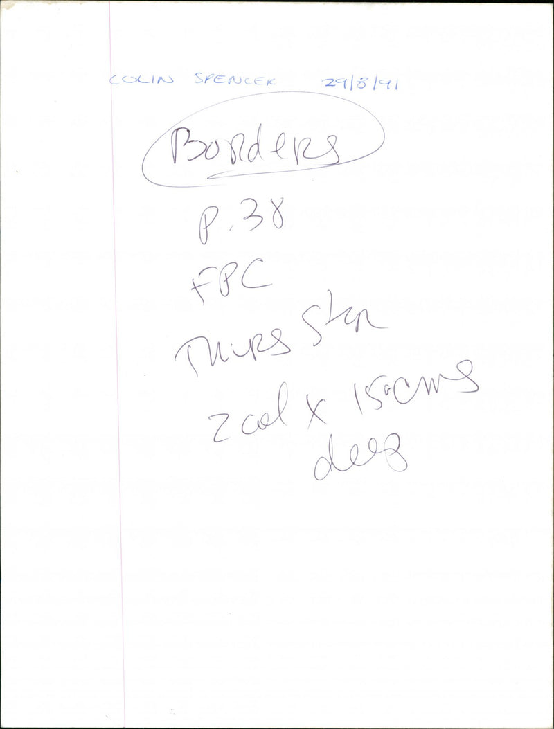 COIN SPENCEK Bonders P.38 FPC Thirs sta zaol x 15 cms dees
SPENCER Coli - Vintage Photograph