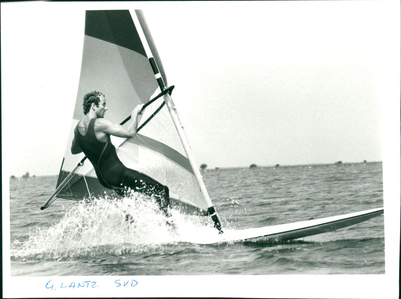 Windsurfing - Vintage Photograph