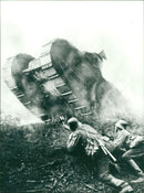 War painting - Vintage Photograph