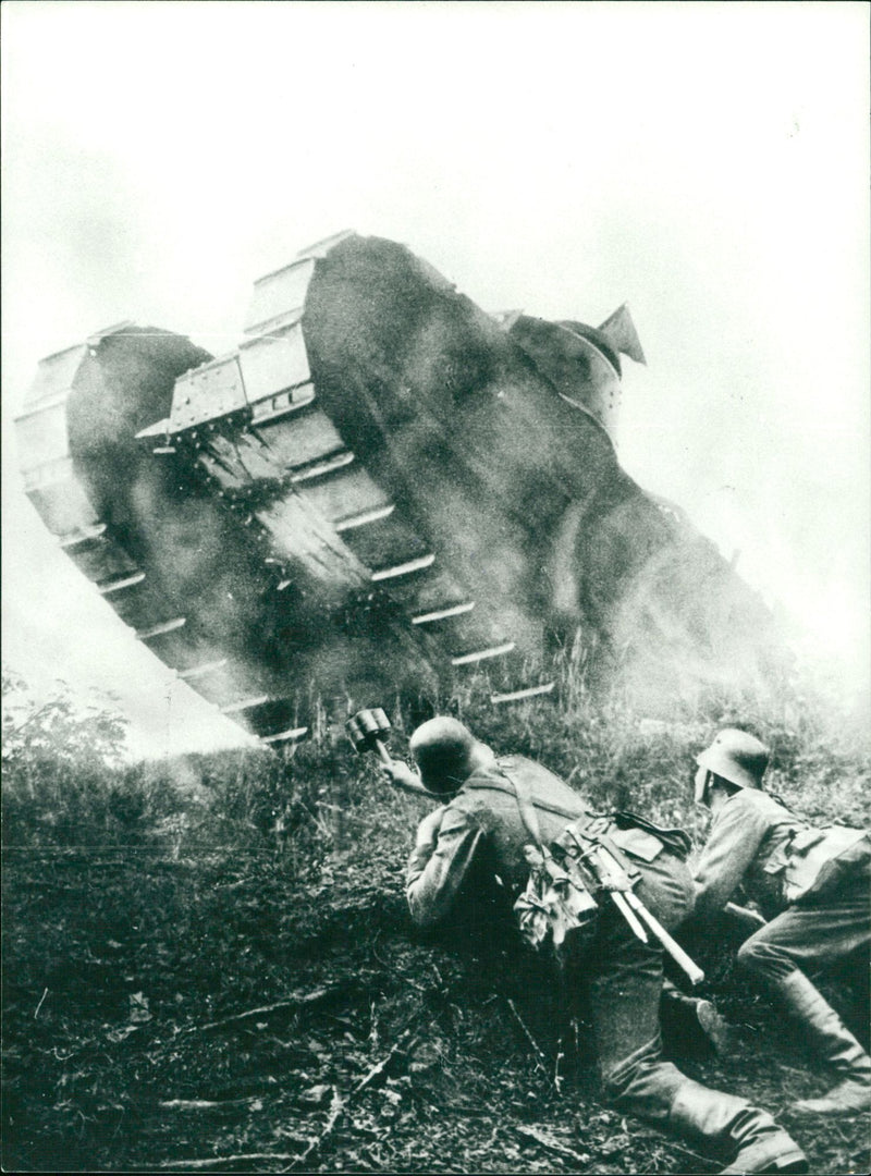 War painting - Vintage Photograph