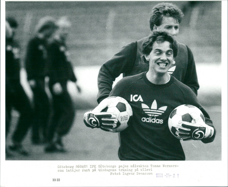Thomas Wernersson, goalkeeper IFK Gothenburg - Vintage Photograph