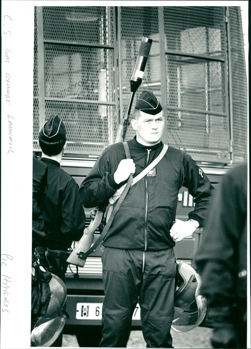 CRS Policeman - Vintage Photograph