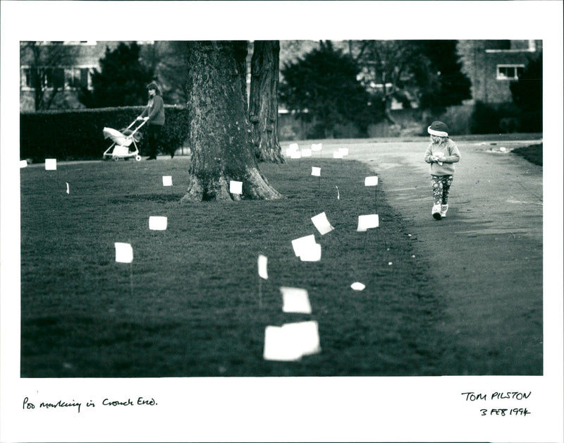 Poo marking in Crouch End - Vintage Photograph