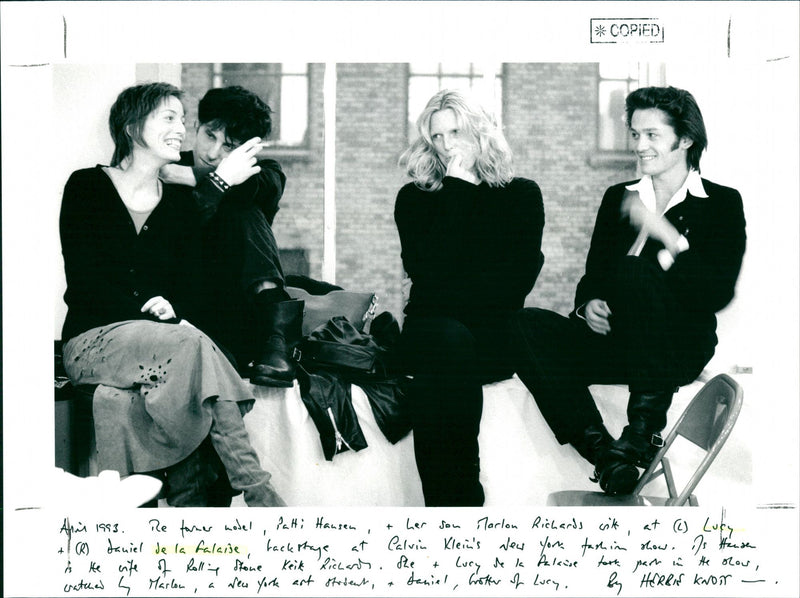 1993 - DE LA FALAISE LICIEL APR DANIEL, MODEL, FASHION - Vintage Photograph