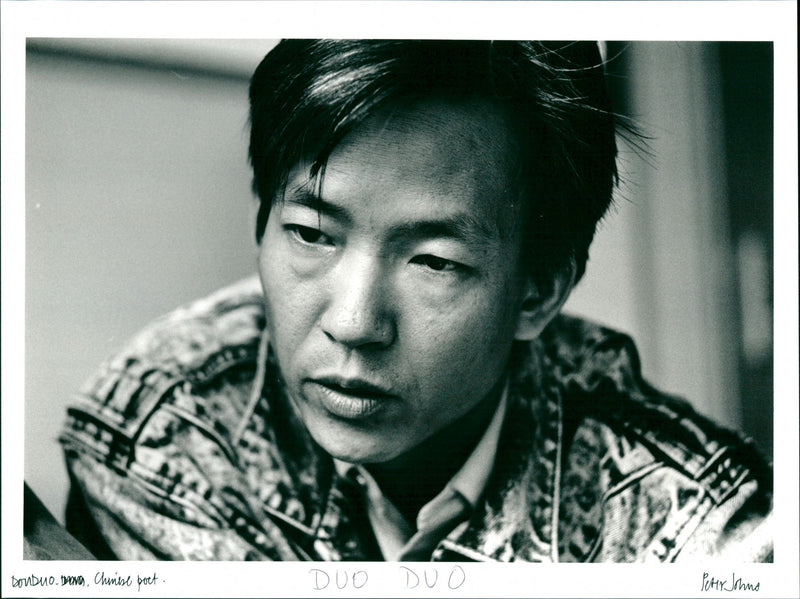 Duo Duo, Chinese poet - Vintage Photograph