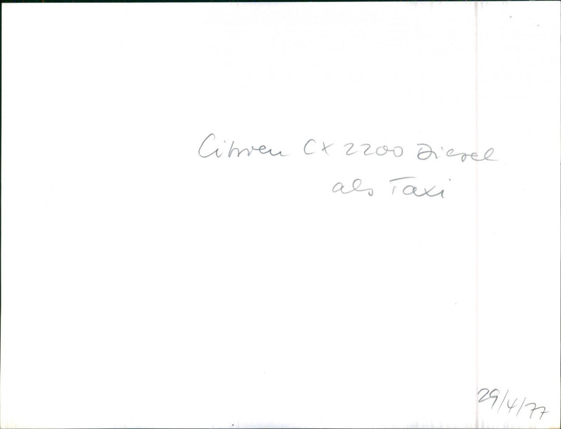 Citroen CX 2200 - Vintage Photograph