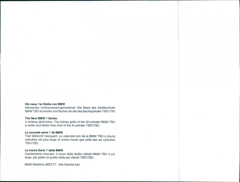 BMW 750i - Vintage Photograph