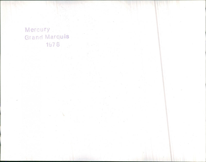 Merucry Grand Marquis 1978 - Vintage Photograph