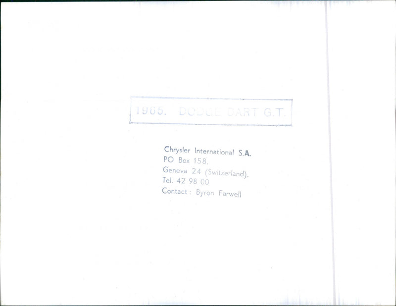 1965 Dodge Dart GT - Vintage Photograph